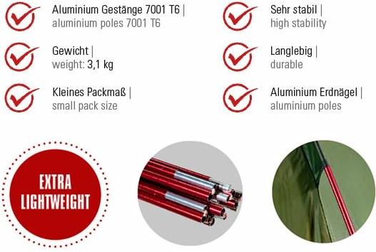 Productafbeelding High Peak Vlieger 3 LW (Tunnel tent, 3.40 kg, 3 personen)