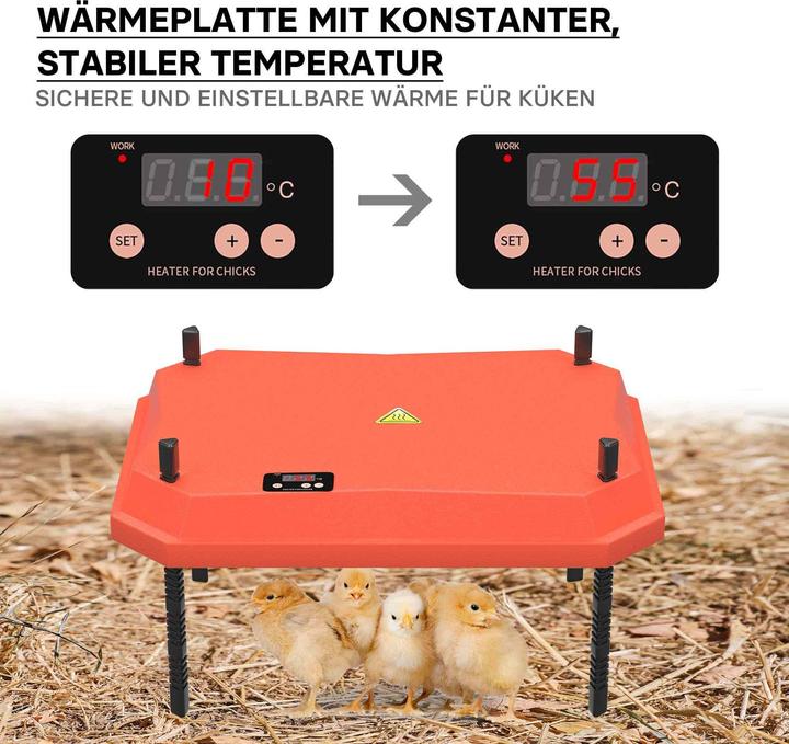 Produktbild Fudajo 30x40cm Küken-Wärmeplatte Temperaturregler 30W Heizplatte Kükenaufzucht (30 W)