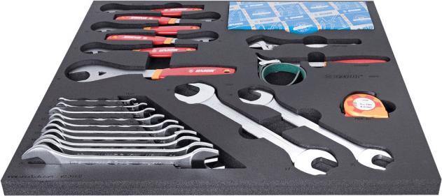 Unior SET2-2600D-US Werkzeugset, 21-tlg., SOS-Modul breit, 562x570mm, red