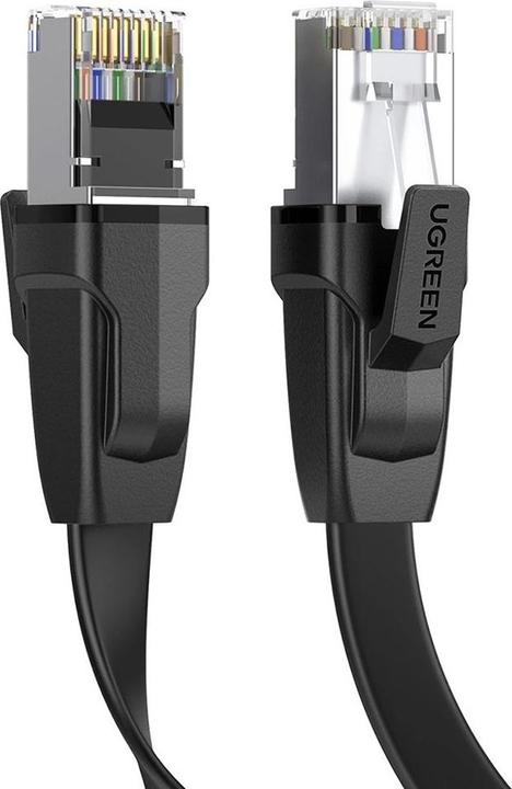 Produktbild Ugreen NW134 Cat 8 U/FTP Flat Ethernet RJ45 Cable Pure Copper 2m (black) (U/FTP, 2 m)