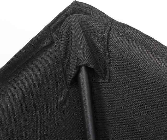 Produktbild Swisshandel24 Sonnenschirm Ø196 cm, Drehbar, Knickfunktion, sechseckig, Schwarz