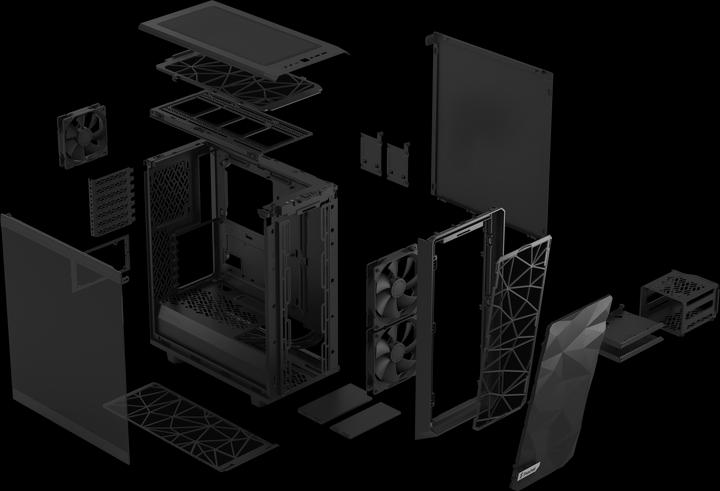 Produktbild Fractal Meshify 2 Compact Black TG Dark (mATX, Mini-ITX, ATX)