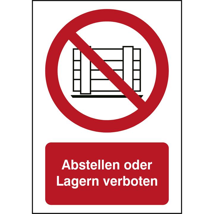 Produktbild Brady ISO 7010 PIC P023 B-7525 ISO 7010 Zeichen - Abstellen oder Lagern verboten Aluminium Rot