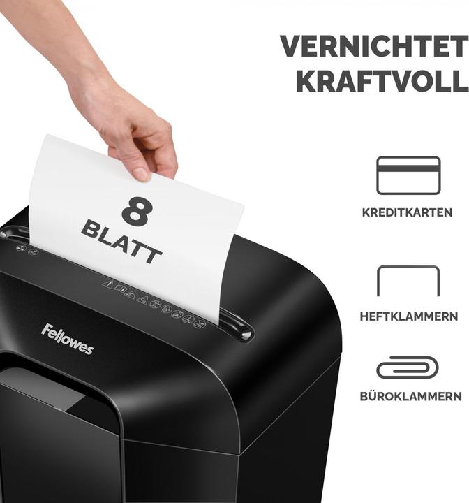 Actual product image Fellowes Powershred LX45 P-4 document shredder, 8 pages (Particle cut)
