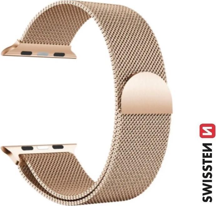 Image du produit Swissten Mesh Band For Apple Watch 42 / 44 / 45 / 49 Mm Gold (Acier inoxydable)