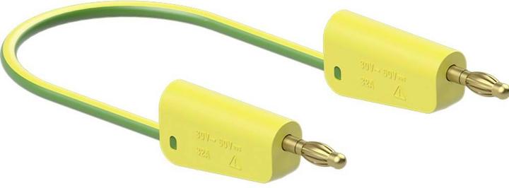Image du produit Stäubli LK-4A-F25 Cordon de mesure ( - ) 100 cm Jaune, Vert 1 pce