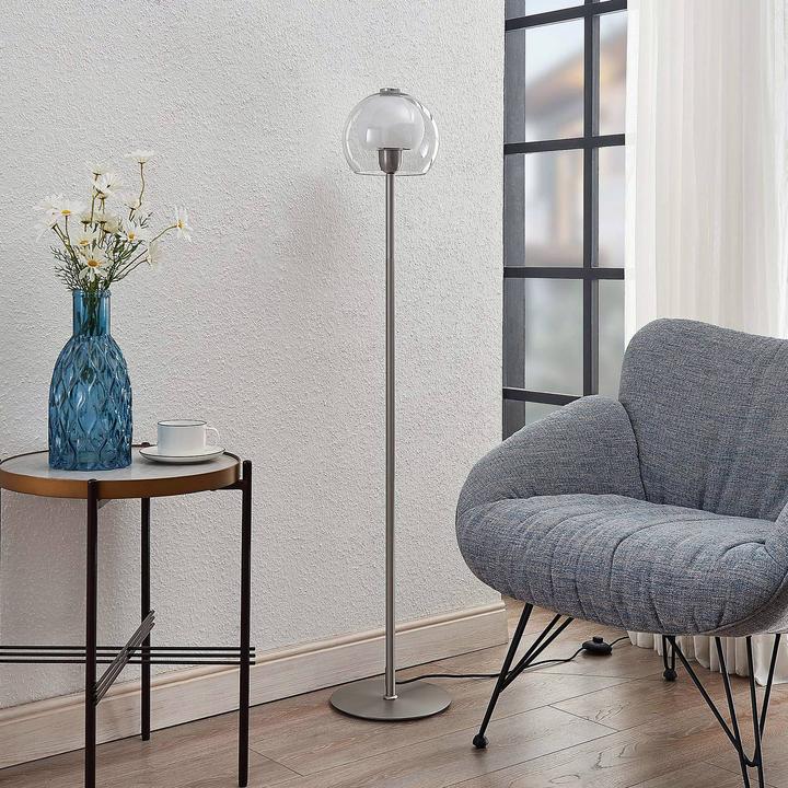 Produktbild Lucande Kaiya Stehleuchte mit Glasschirm (E27)