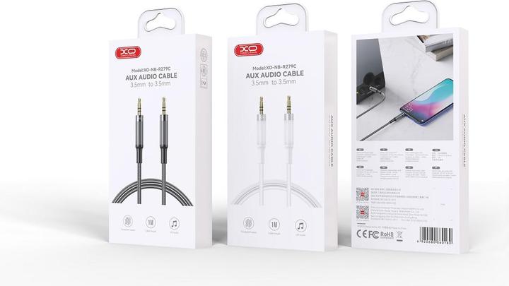 Image du produit xO câble audio NB-R279C jack 3,5mm - jack 3,5mm 1,0m noir (1 m, Jack 3,5 mm (AUX))
