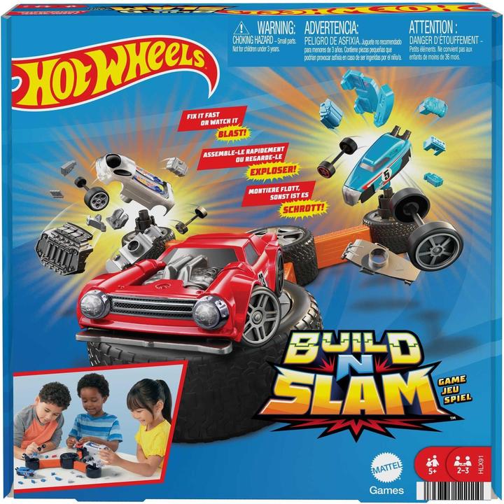 Actual product image Mattel Games Hot Wheels Build ‘N Slam™ Game (Multilingual)