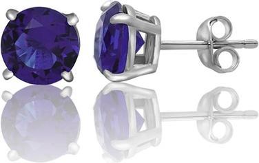 Moiss Popular stud earrings with blue zirconia E0003342