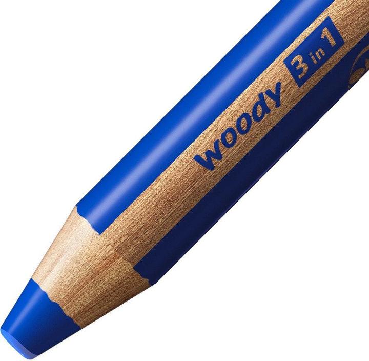 Image du produit STABILO woody 3 en 1 crayon de couleur (Bleu outremer, 1 x)