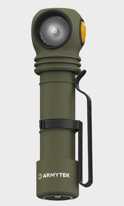 Productafbeelding ArmyTek Wizard C2 Pro Olijf Witte LED zaklamp met riemclip op batterijen 2500lm 115g (11.20 cm, 2500 lm)