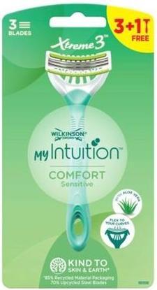 Actual product image Wilkinson My Intuition Xtreme3 Comfort Sensitive Disposable Women'S Shavers 4Pcs