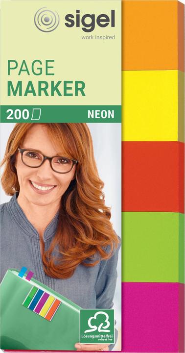 Sigel Haftnotizen Neon (20 x 50 mm)