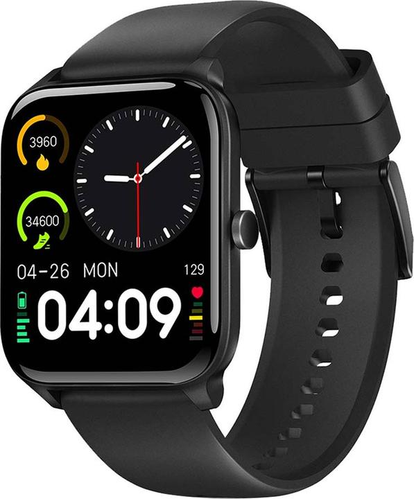 Actual product image Nedis SmartLife watch | LCD | IP68 | Maximum operating time: 14400 min | Android™ / IOS | Black (41 mm)