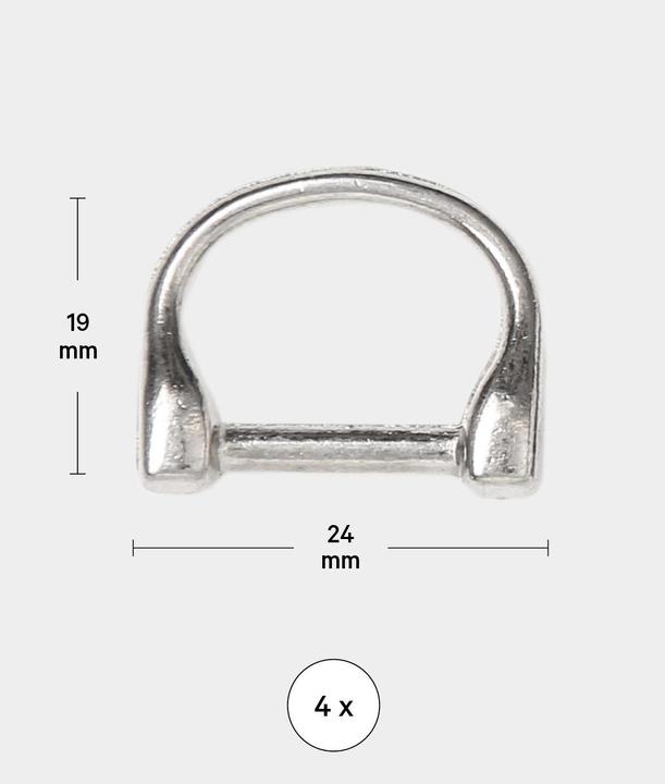 Produktbild Lalana Anhänger D-ring 24 x 19 mm, 4 Stück