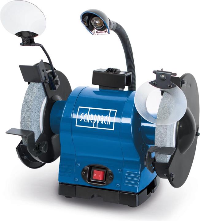 Image du produit Scheppach SZLIFIERKA STOŁOWA Z LAMPKĄ 200mm BG200 (Meuleuse d'établi, 550 W)