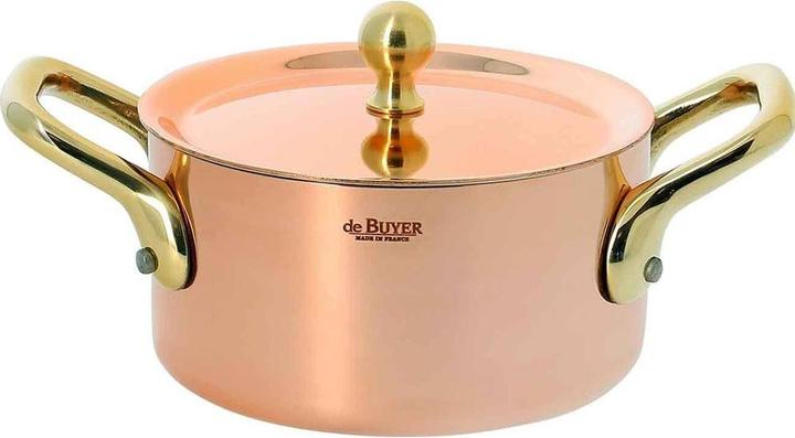 Produktbild de Buyer Inocuivre Bratentopf mit Deckel (16 cm, Bräter + Schmortopf, Edelstahl, Kupfer)