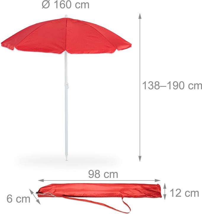 Produktbild Relaxdays Sonnenschirm (1.60 m)