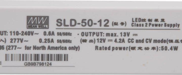 Produktbild MeanWell Mean Well SLD-50-12 LED-Treiber Konstantspannung, Konstantstrom 50.4 W 4.2 A 12