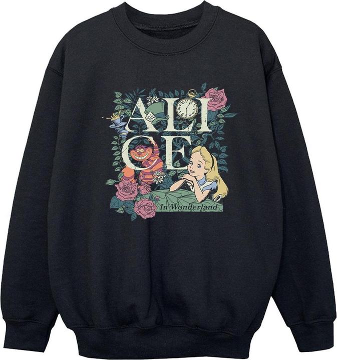 Disney Mädchen Alice im Wunderland Blättriger Garten Sweatshirt