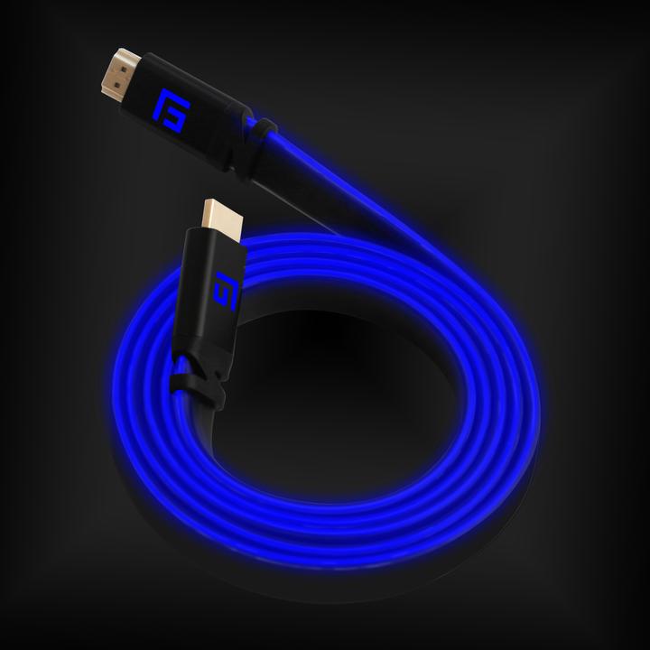 Produktbild Floating Grip HDMI Kabel High Speed 8K/60Hz LED 1.5m blau (1.50 m, HDMI)