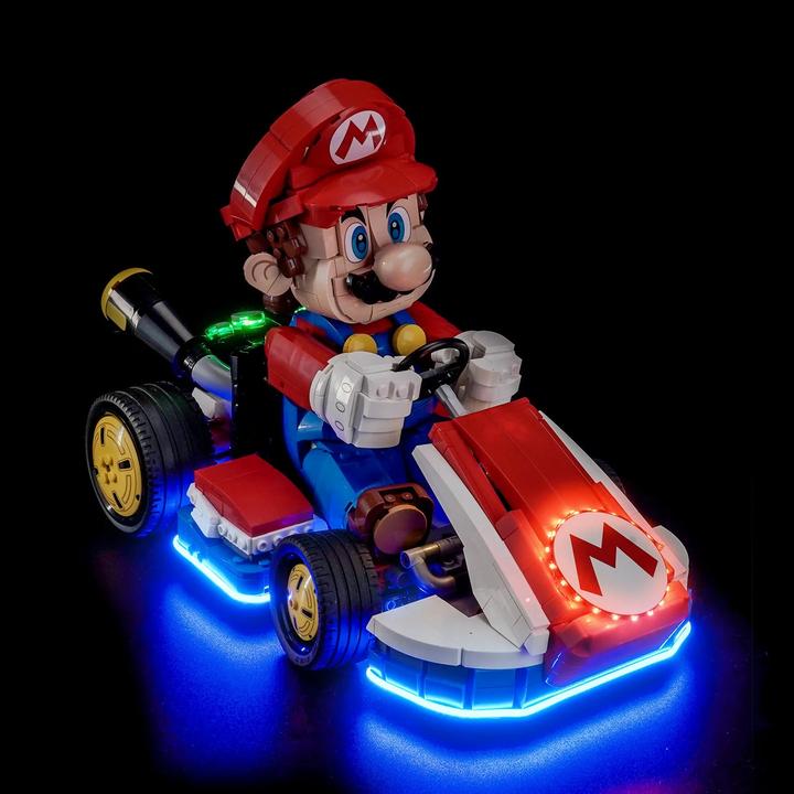 BrickBling LED Licht Set für LEGO Mario Kart: Mario & Standard-Kart (72037) inkl. Fernbedienung
