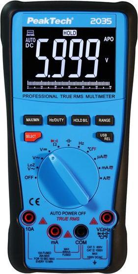 Produktbild Peaktech Multimeter, digital, 1kV, 20MHz, 60MOhm (CAT III, CAT IV 600V)