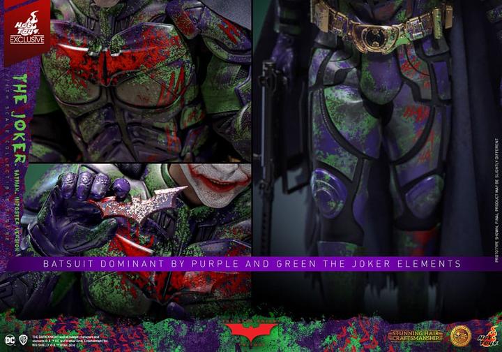 Actual product image Hot Toys The Dark Knight "The Joker - Batman Imposter Version" Exclusive Artisan Edition 1/6 Action Figure
