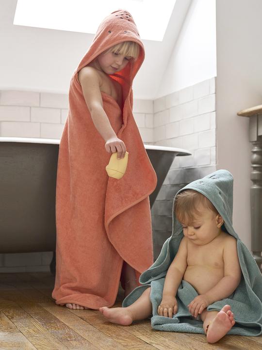 Image du produit Vertbaudet Serviette de bain bébé & enfant à capuche en coton recyclé