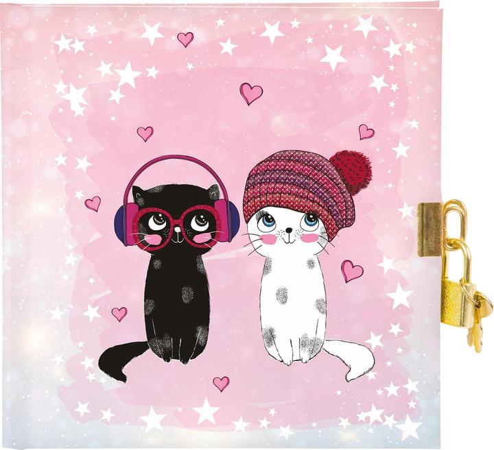 Produktbild Goldbuch Tagebuch mit Schloss Music for Cats (16.5 x 16.5 cm)