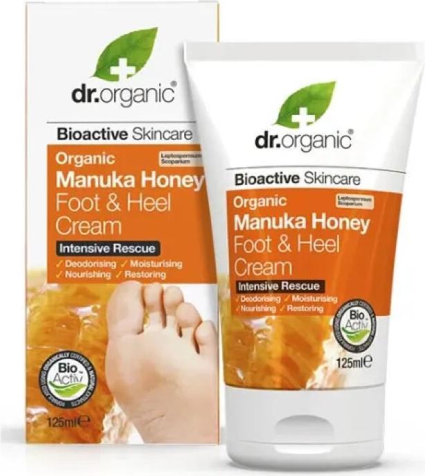 Produktbild Dr. Organic Manuka Honey Foot and Heel Cream 125ml Soothing Moisturizing Nourishing (Fussbad, 125 ml)