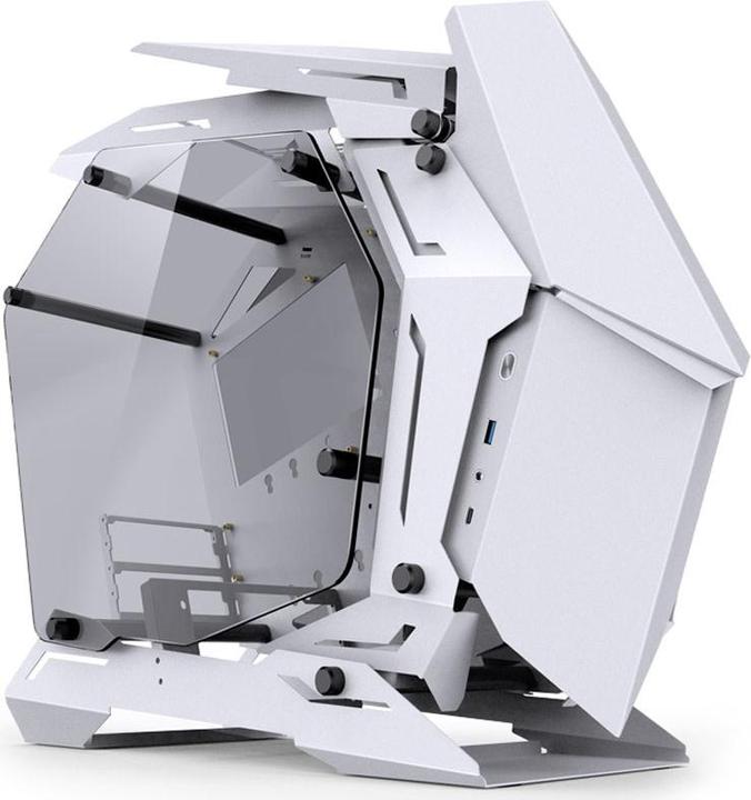 Produktbild Jonsbo MOD3 Mini Micro-ATX Tower Showcase, gehärtetes Glas - Weiss (mATX, Mini-ITX)