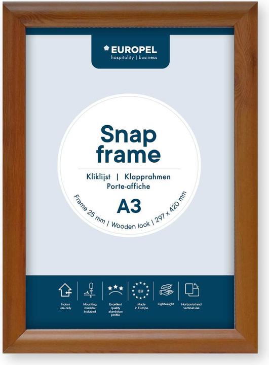 Immagine prodotto Europel Cornice per poster, DIN A3, 25 mm, aspetto legno