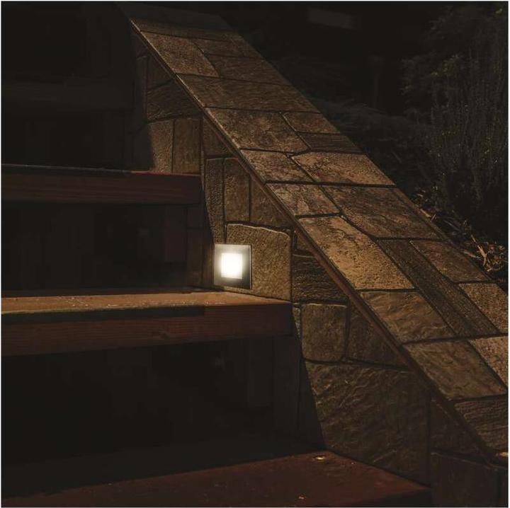 Produktbild Emos LED Treppenlicht – Einbauleuchte 80×80, 1,5W warmweiss IP65 (65 lm)