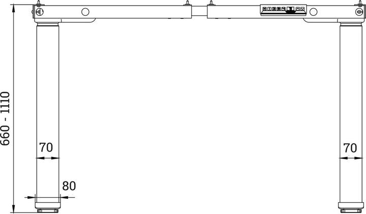 Actual product image OK-Line Elektro-Tischgestell SOLID 450, schwarz