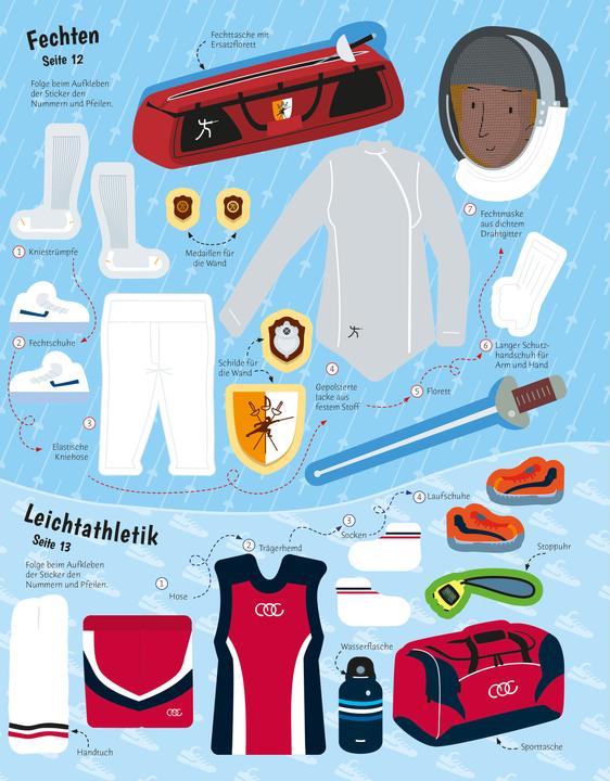 Produktbild Mein Anzieh-Stickerbuch: Sportarten aus aller Welt