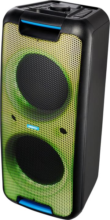 Medion P61080 party sound system partyspeakers incl. microfoon, karaoke, oplaadbare batterij, Bluetooth, ec (4 h, Electrical connection)