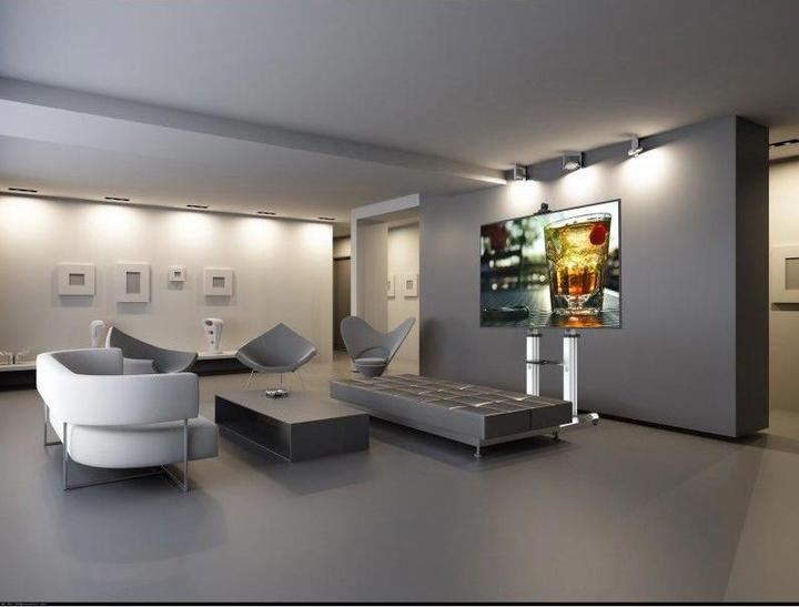 Image du produit Reflecta 100VC-Shelf - Support pour téléviseur - aluminium - noir, argenté - Taille de l'écran (100", 100 kg)
