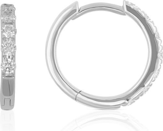 Muau Creolen (Weissgold 750 0.04ct.2 H SI Brillanten à je 0.02ct. - Trumiracle 0.20)