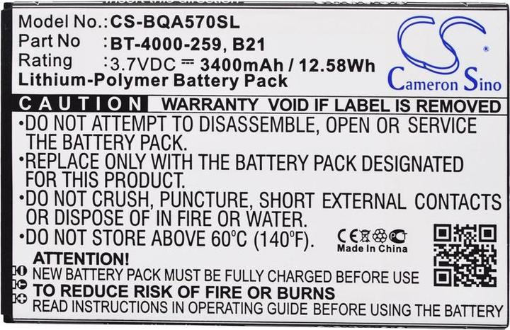 Actual product image BQ Akku Aquaris 5.7 B21, BT-4000-259