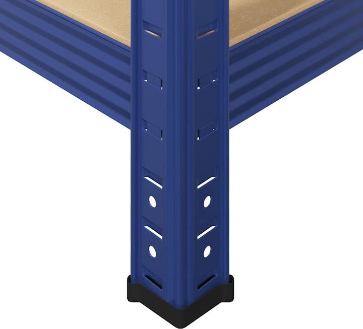 Produktbild VidaXL Regal-Set 5 Böden 2-tlg. Blau Stahl & Holzwerkstoff Garagenregal