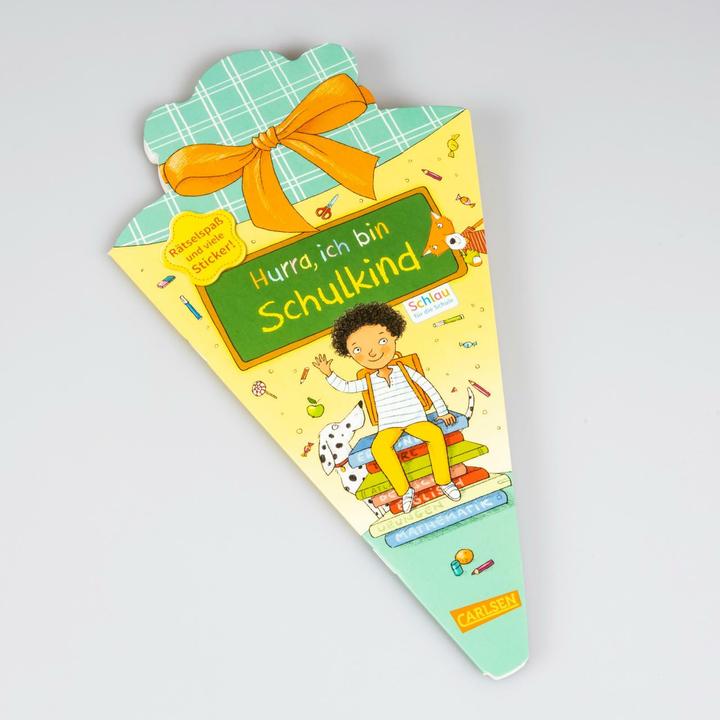 Produktbild Schlau für die Schule: Hurra, ich bin Schulkind (Schultüte mint/gelb) (30.70 cm, 1 x)