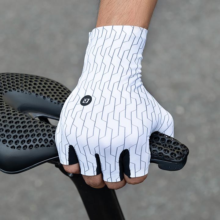 Actual product image Rockbros Road Cycling Gloves Size: M - Black and White (M)