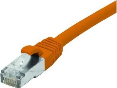 Actual product image Exertis Connect Patch cable CAT. 6, F/UTP, PoE, halogen-free, orange, 3.0 m Shielded patch cable with snap-in lug (F/UTP, CAT6, 3 m)