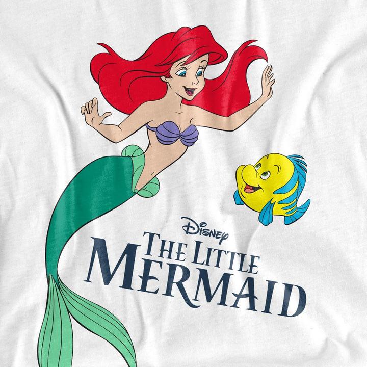 Immagine prodotto The Little Mermaid Maglietta Ariel e Flounder Adulto Unisex (M)
