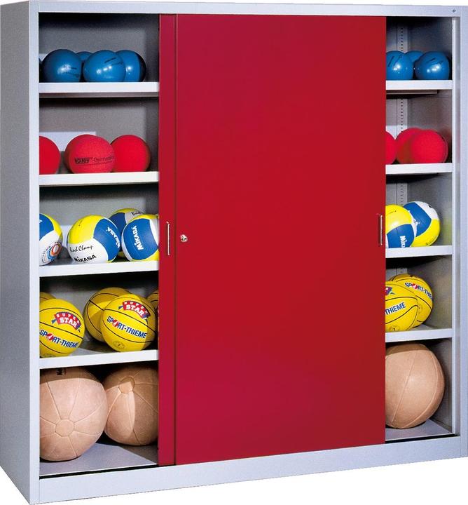 C+P Ballschrank (HxBxT: 195x190x60 cm, mit Vollblech-Schiebetüren, Typ 4)