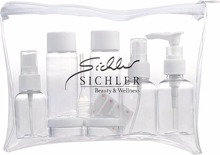 Produktbild Sichler Reise-Reissverschluss-Tasche inkl. 7 Behältern fürs Flug-Handgepäck (1 l)