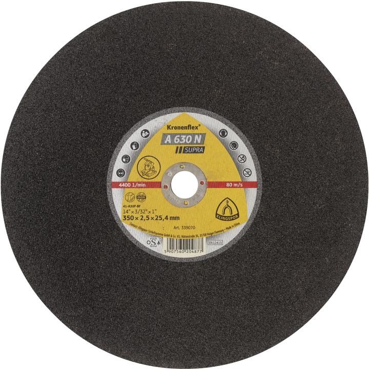 Image du produit Klingspor A 630 N Supra - Disques à tronçonner 356 x 2,5 x 25,4 mm