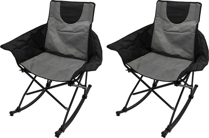 Mojawo 2er Faltbarer XXL Schaukelstuhl Campingstuhl Anglerstuhl max 200KG